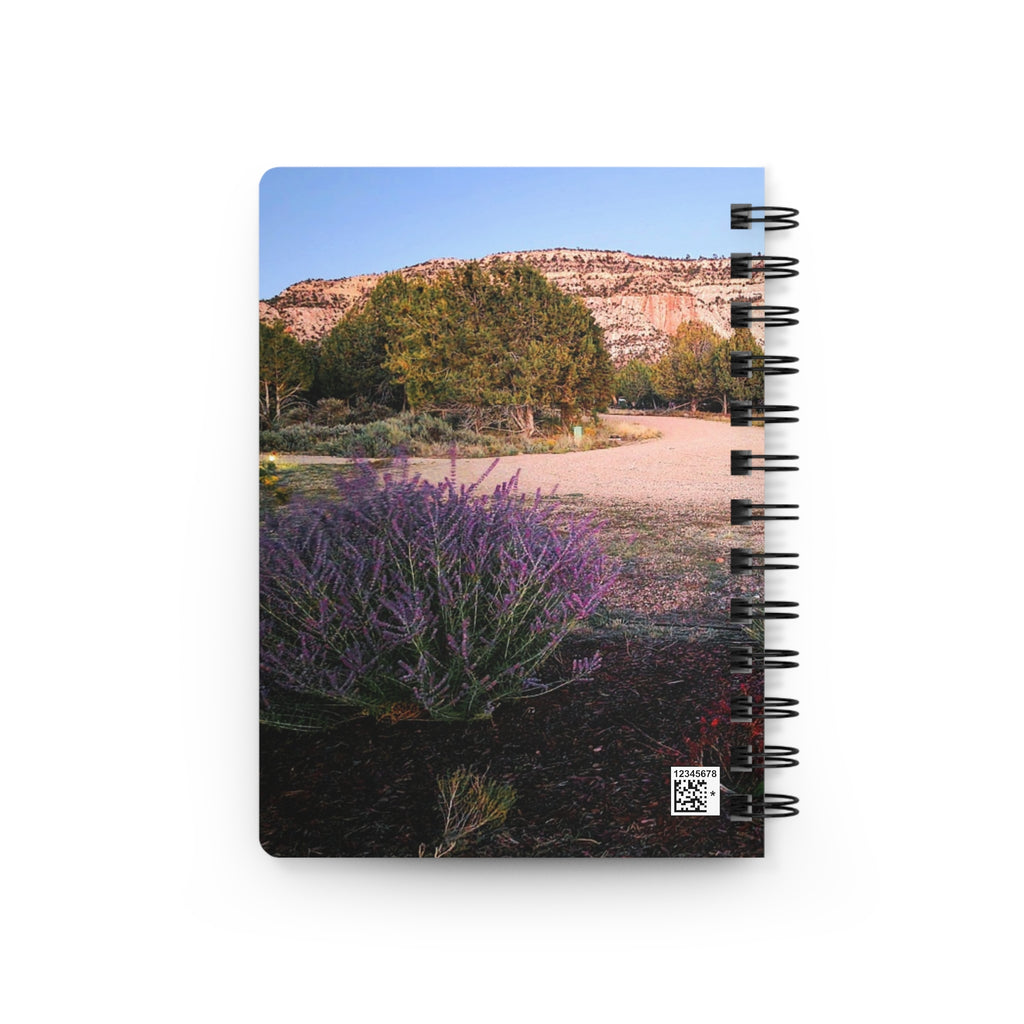 Desert Bloom Spiral Notebook — Southwestern Landscape Journal with Purple Sage