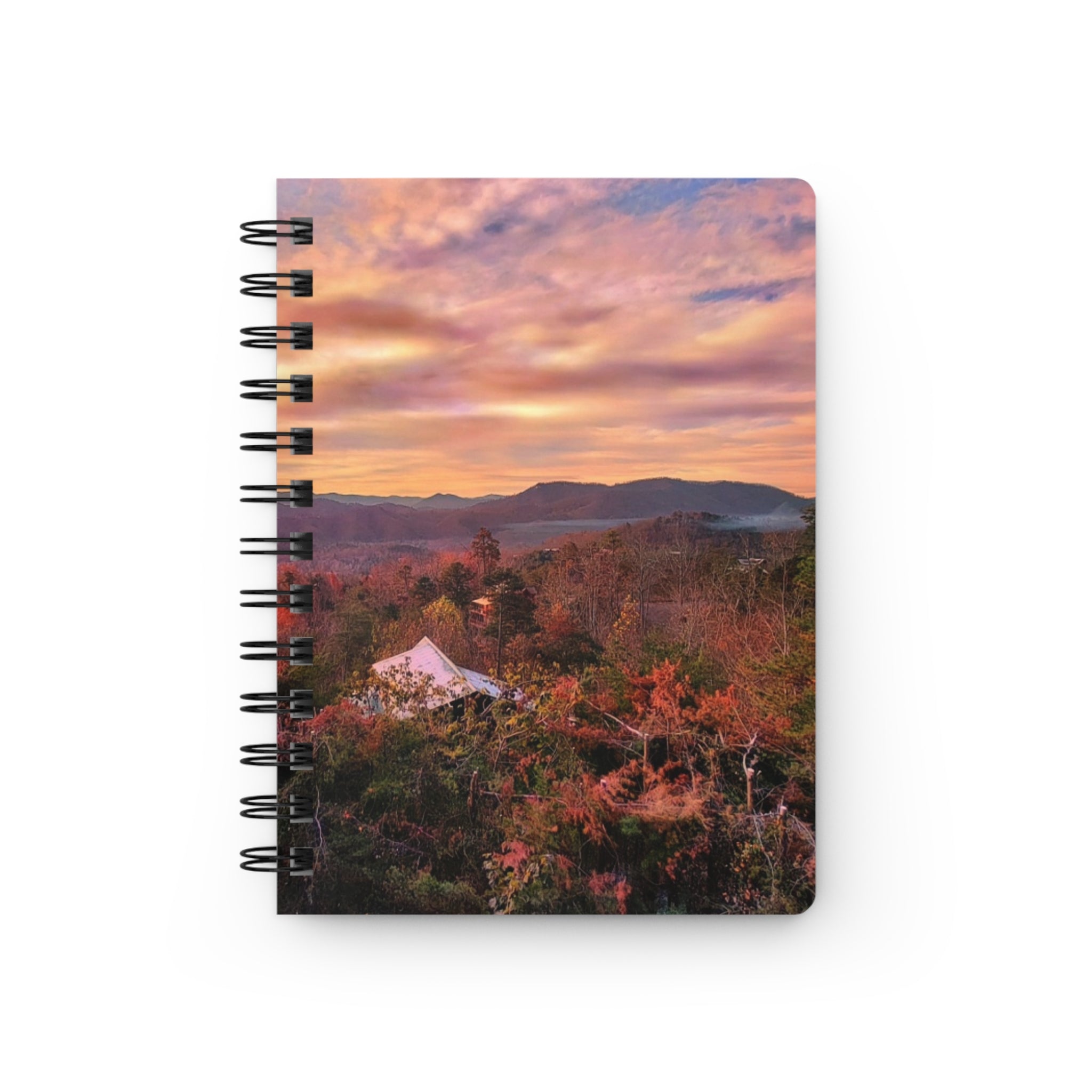 Sunset Mountain Journal — Spiral-Bound Nature Notebook for Travel, Hiking & Daily Reflection