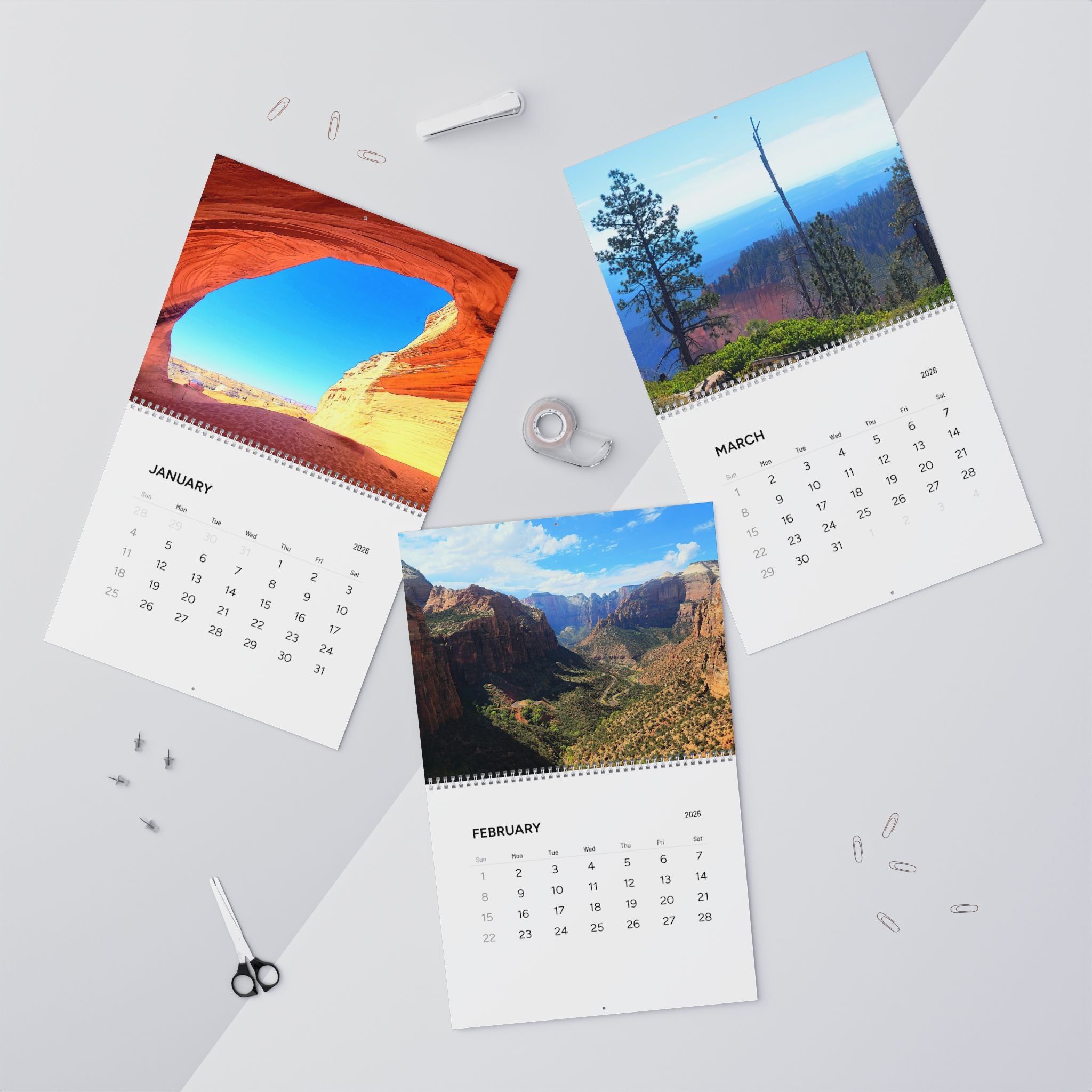 Southwest Landscape 2026 Wall Calendar — Vivid Desert Scenery Calendar