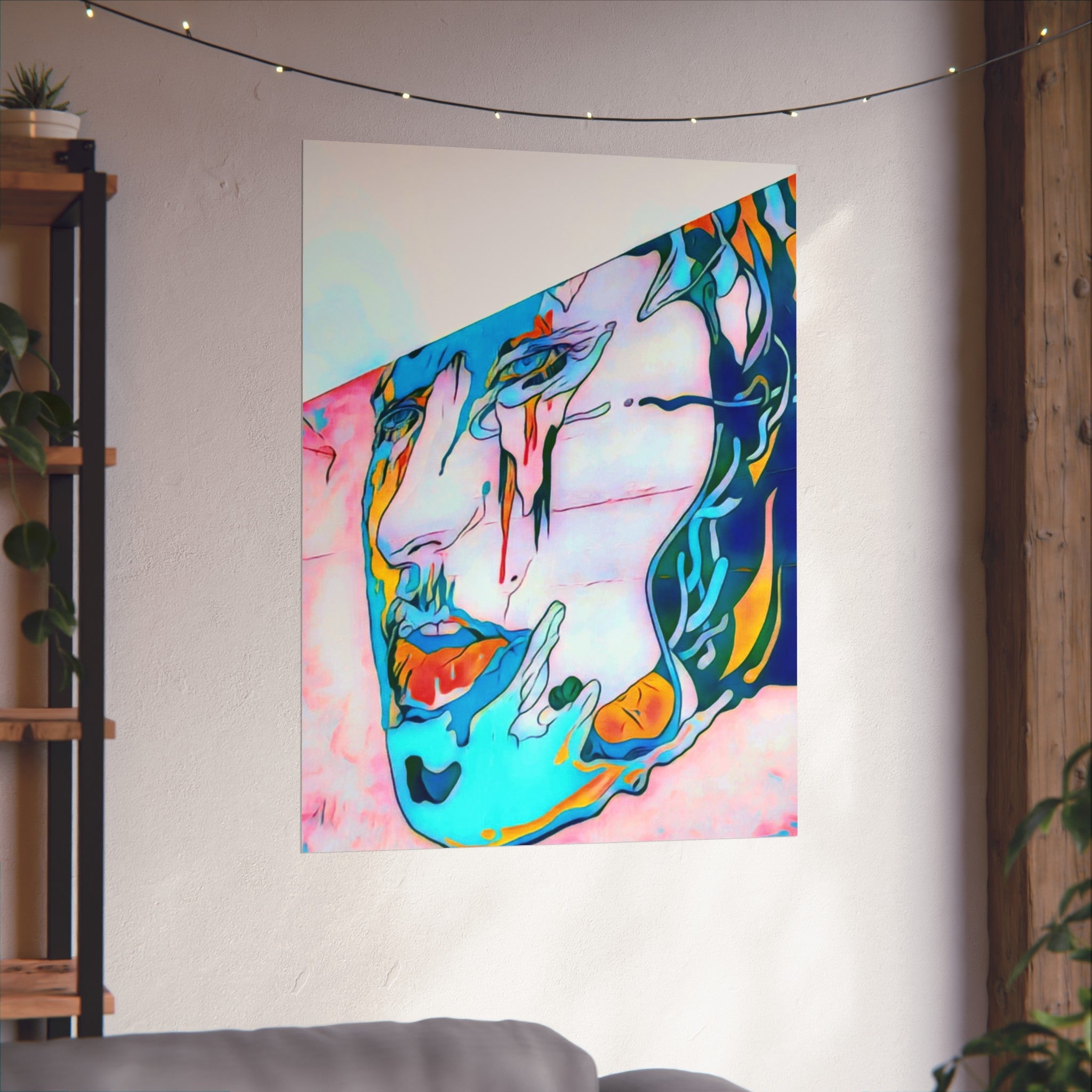 Abstract Colorful Portrait Fine Art Poster