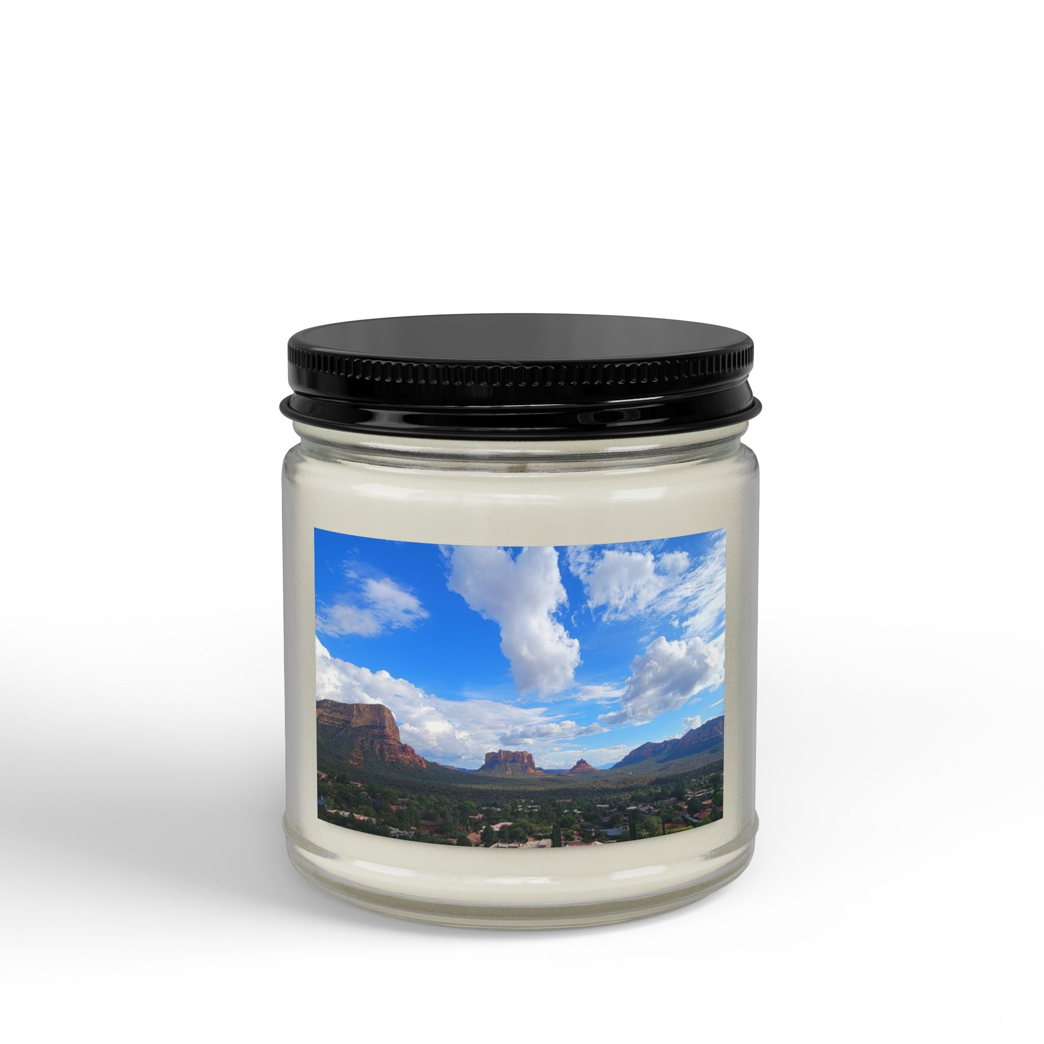 Sedona Skies Scented Soy Candle - Amber Jar with Black Lid (4oz & 9oz)