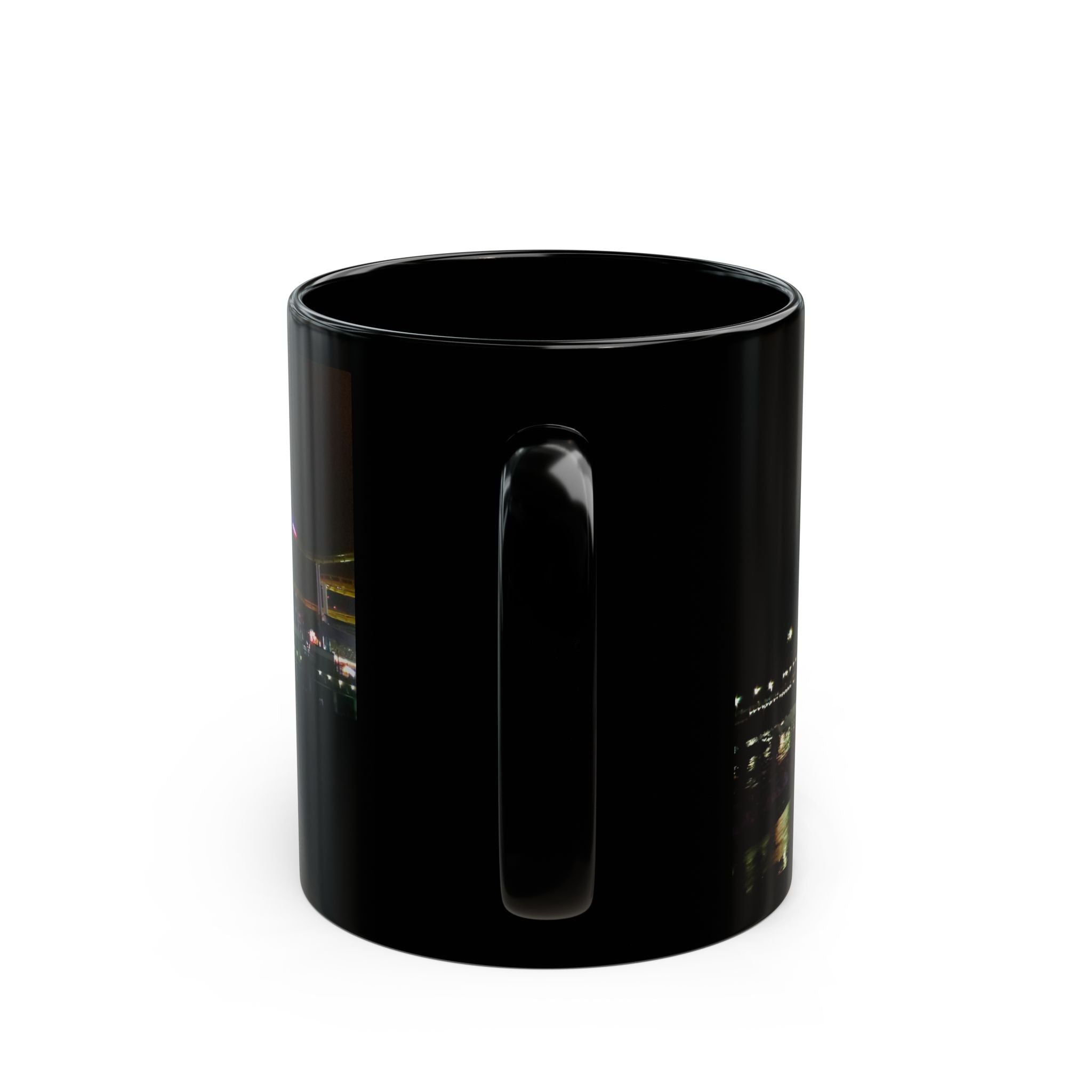 Where Trix are for kids - Blackout Mug — Black Coffee Cup with Pier Lights