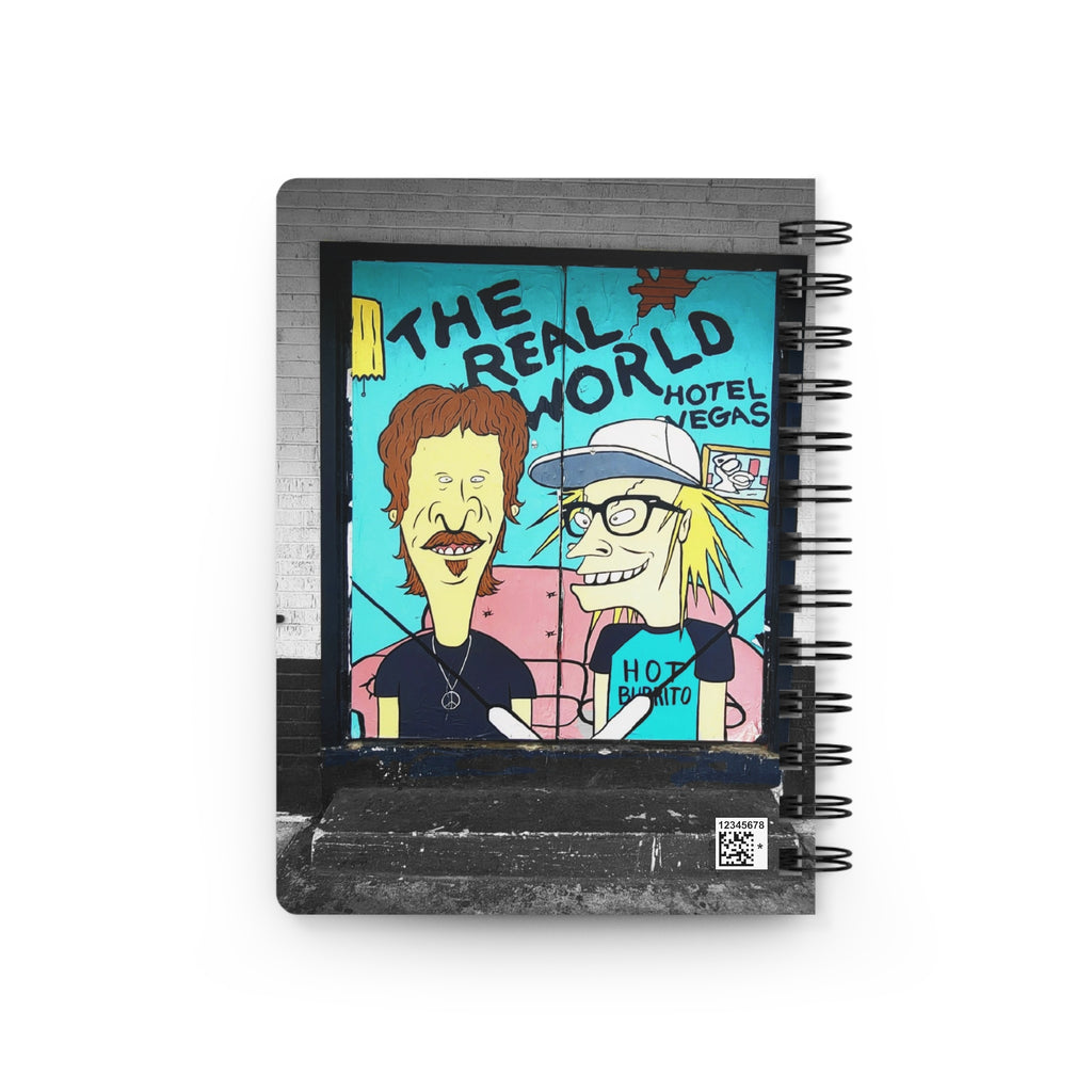 Real World Las Vegas Spiral Journal — Illustrated Beavis & Butt-Head Style Notebook