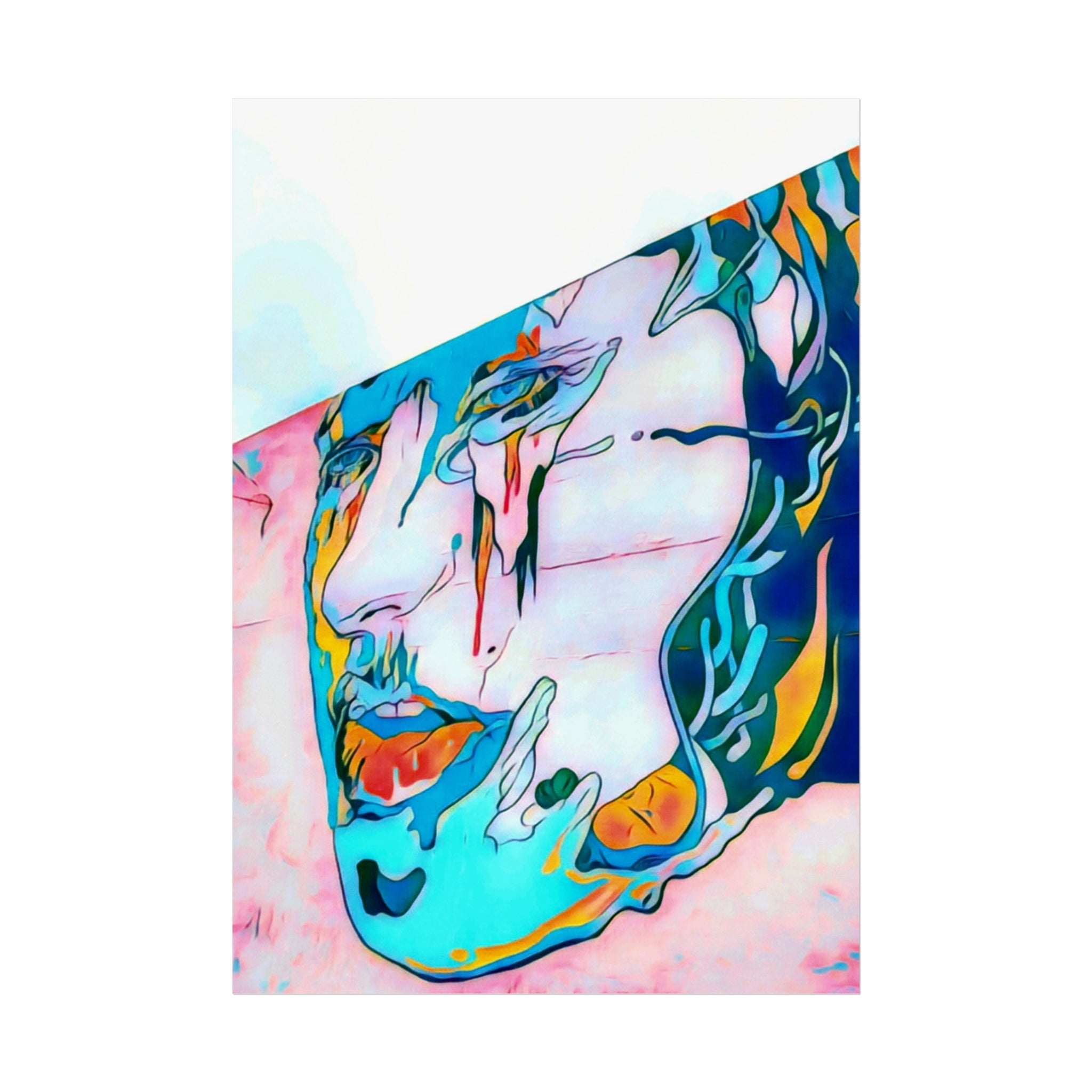 Abstract Colorful Portrait Fine Art Poster