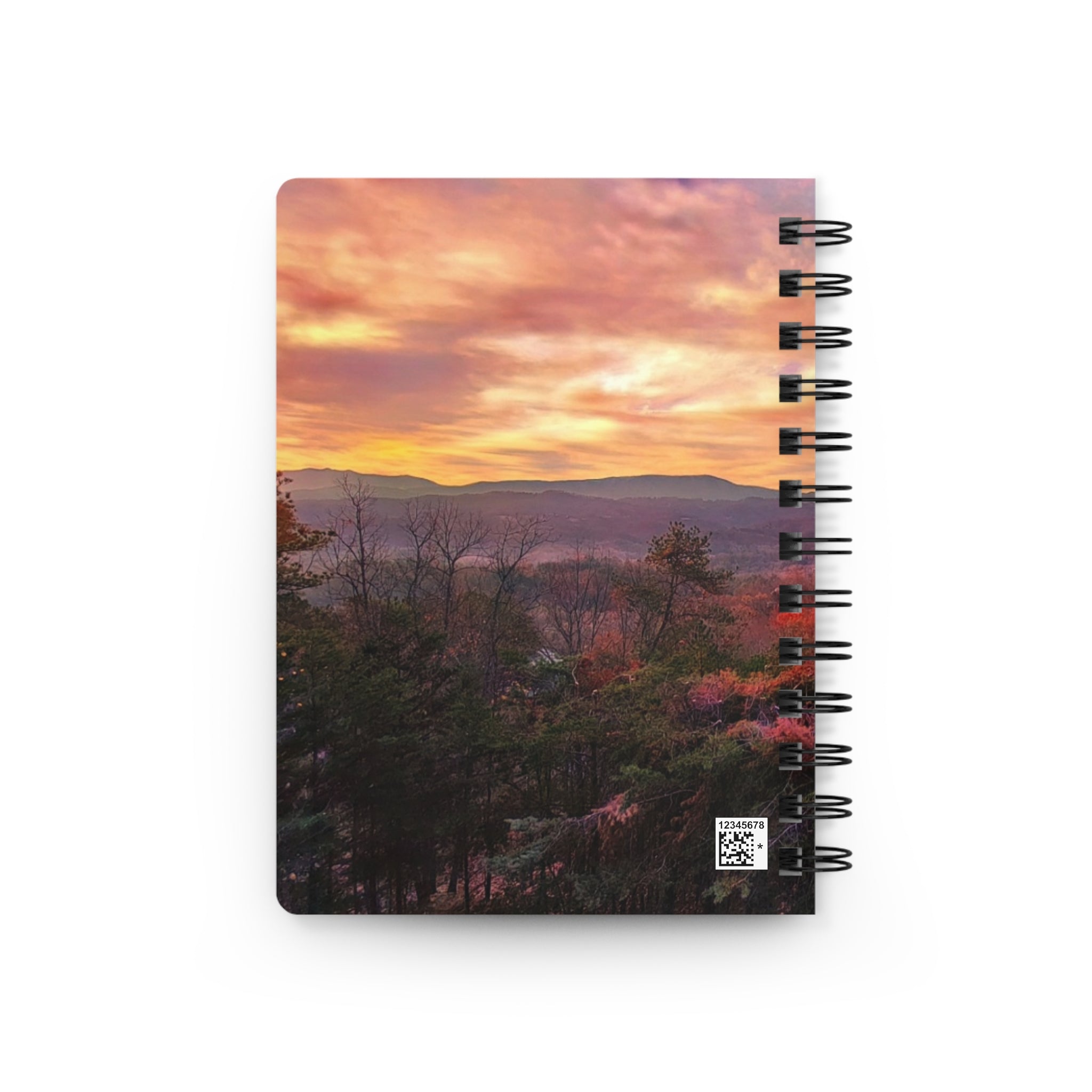 Sunset Mountain Journal — Spiral-Bound Nature Notebook for Travel, Hiking & Daily Reflection