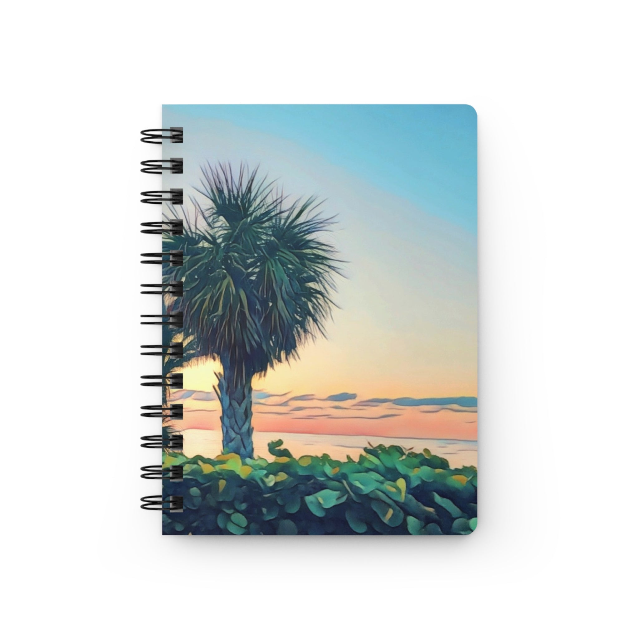 Daily Commute Journal — Tropical Sunset Notebook for Travel, Writing & Beach Memories