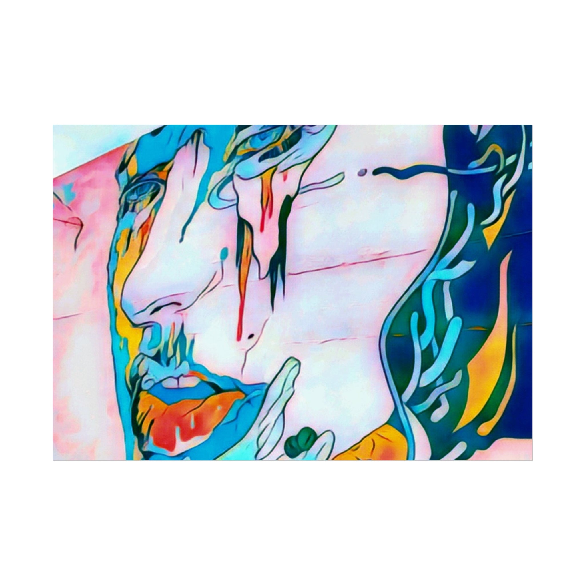 Abstract Colorful Portrait Fine Art Poster