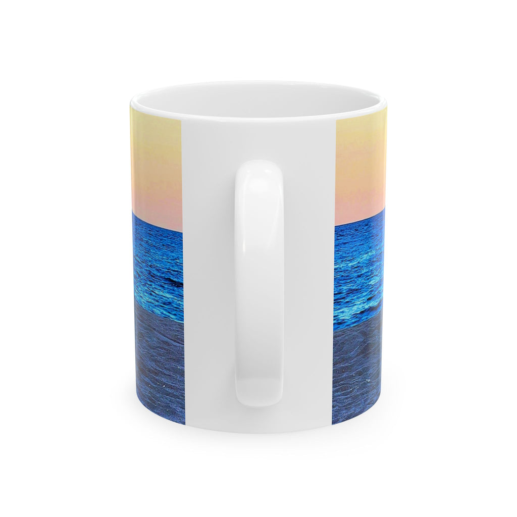 Ocean Sunrise Ceramic Mug — Seascape Coffee Cup (11oz & 15oz)