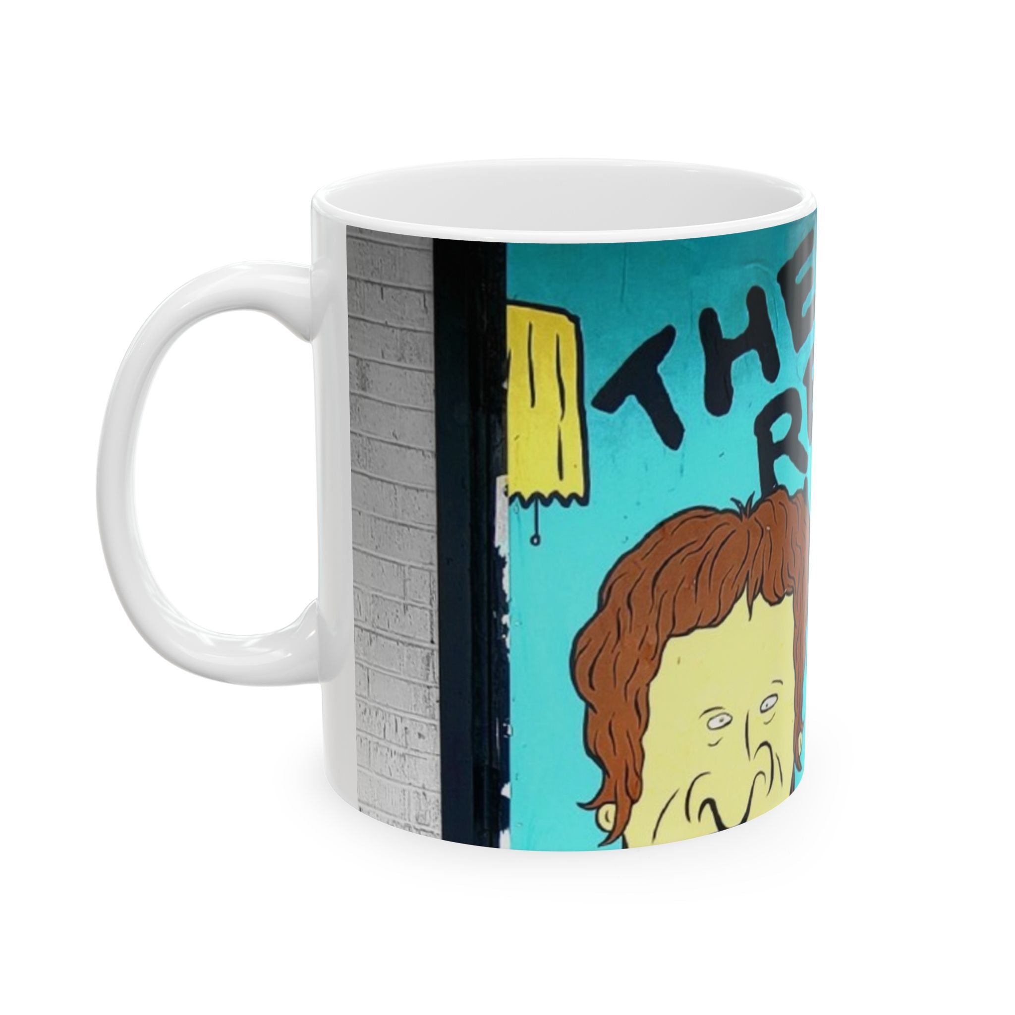 The Real World Ceramic Mug — Funny Retro Cartoon Coffee Cup (11oz & 15oz)