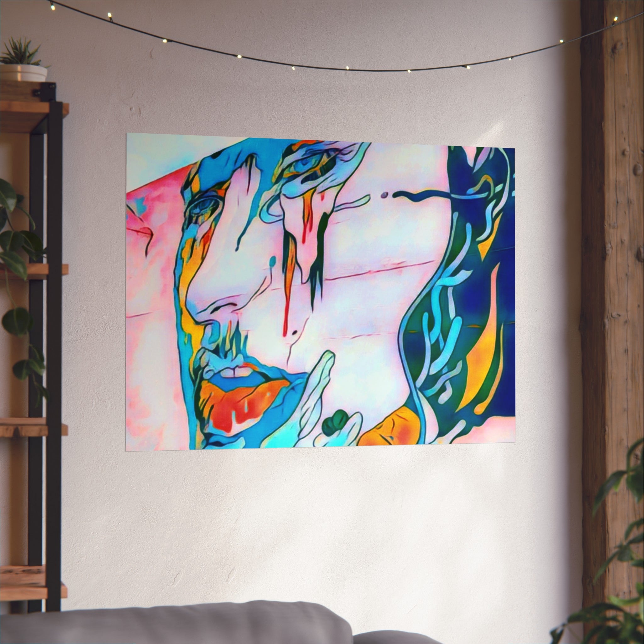 Abstract Colorful Portrait Fine Art Poster