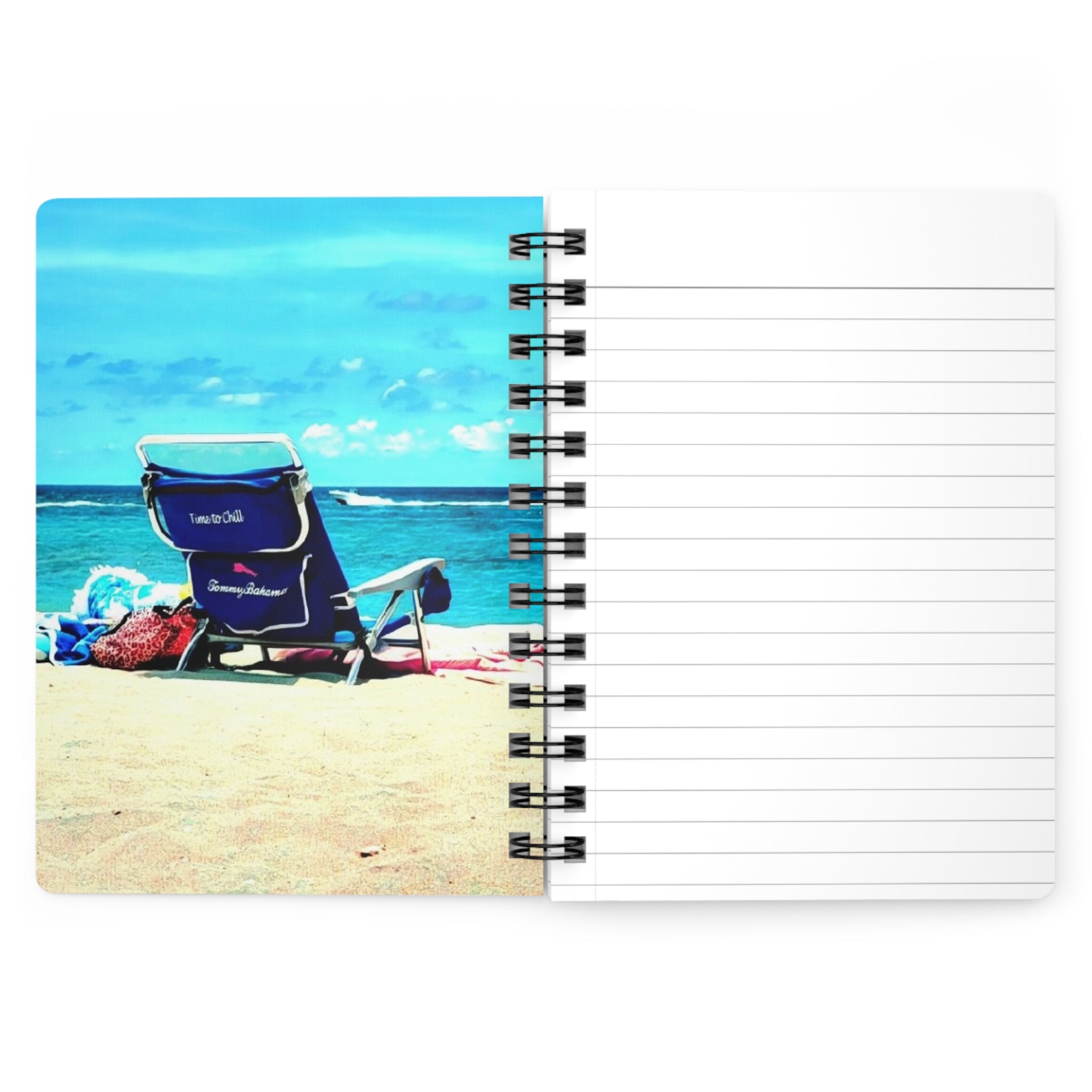 Beach Chair Spiral Notebook — Summer Ocean Journal