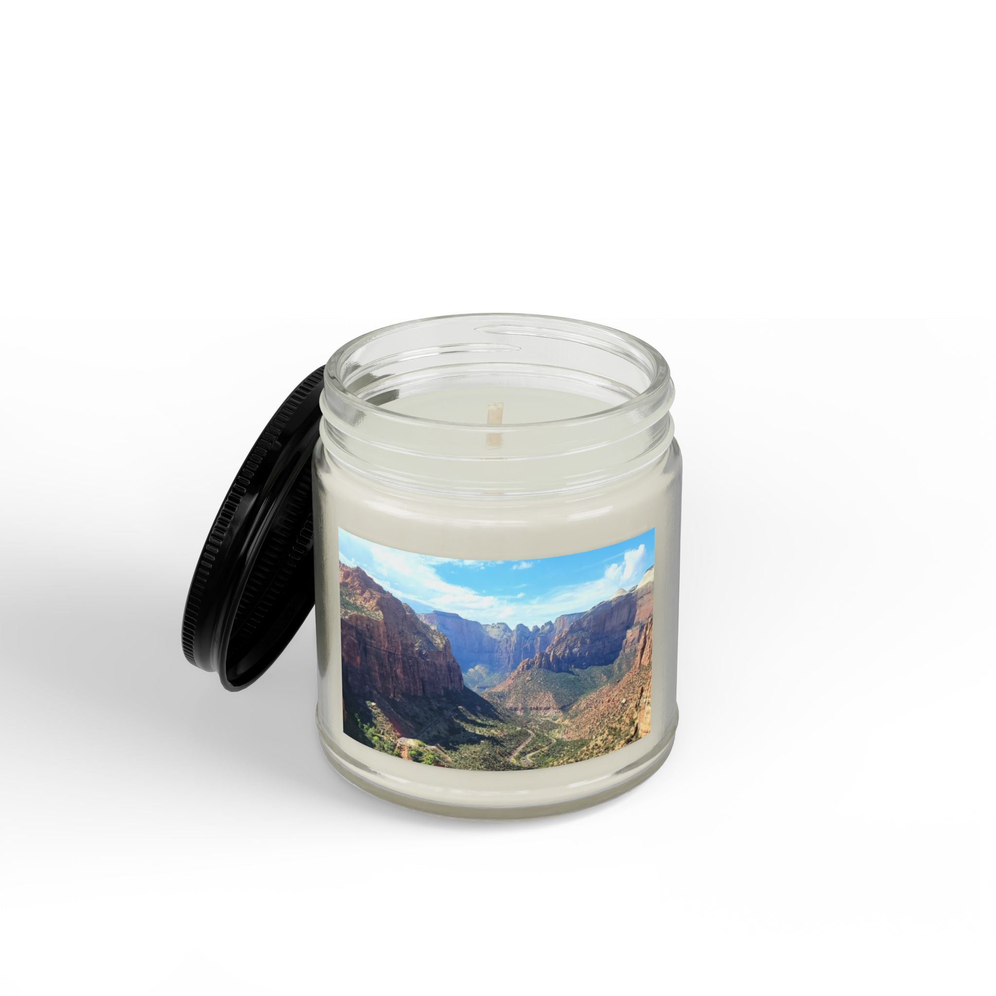 Soy Candle — Canyon Vista Scented Candle (4oz & 9oz, Black Lid)