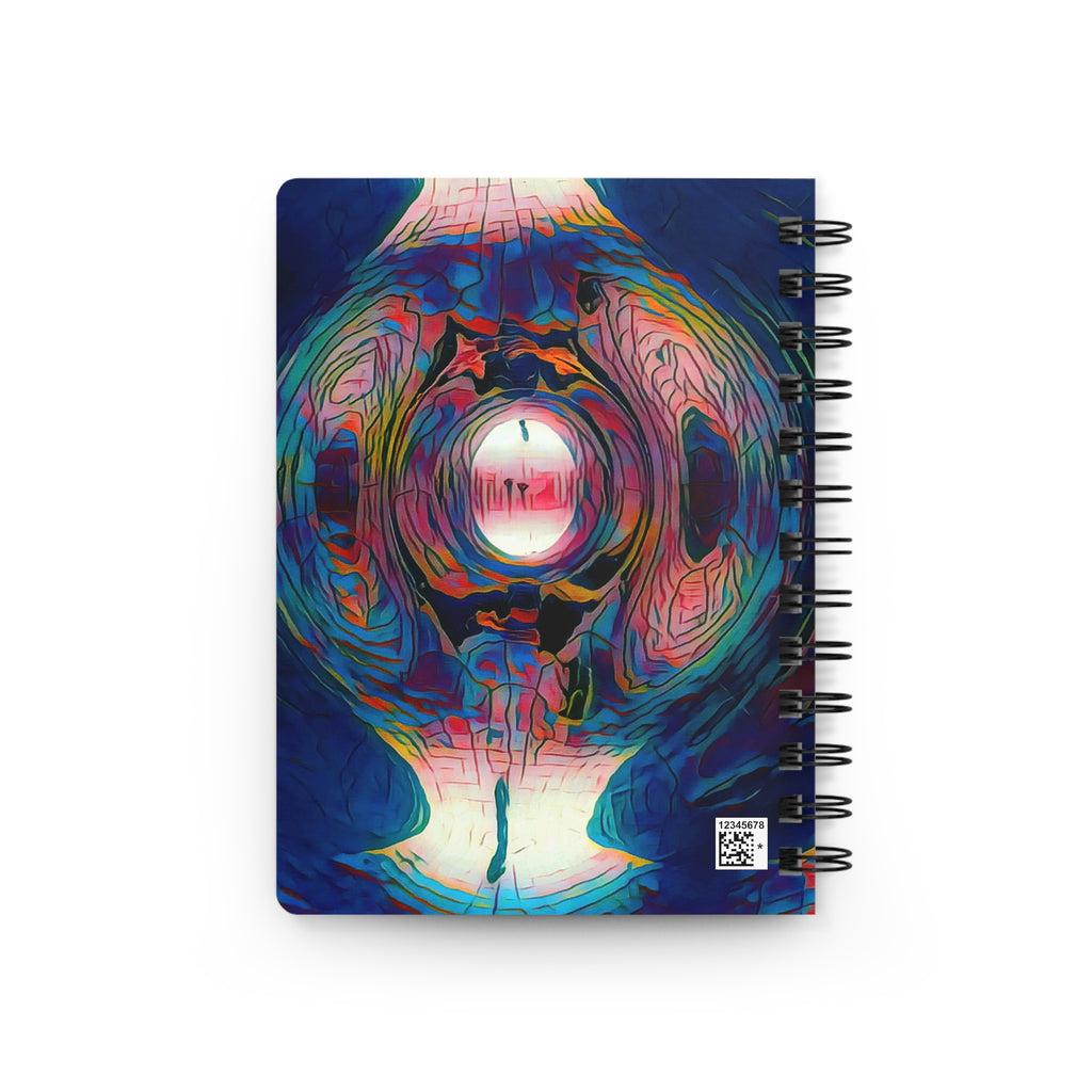 Abstract Psychedelic Spiral Journal — Colorful Dreamscape Spiral-Bound Notebook