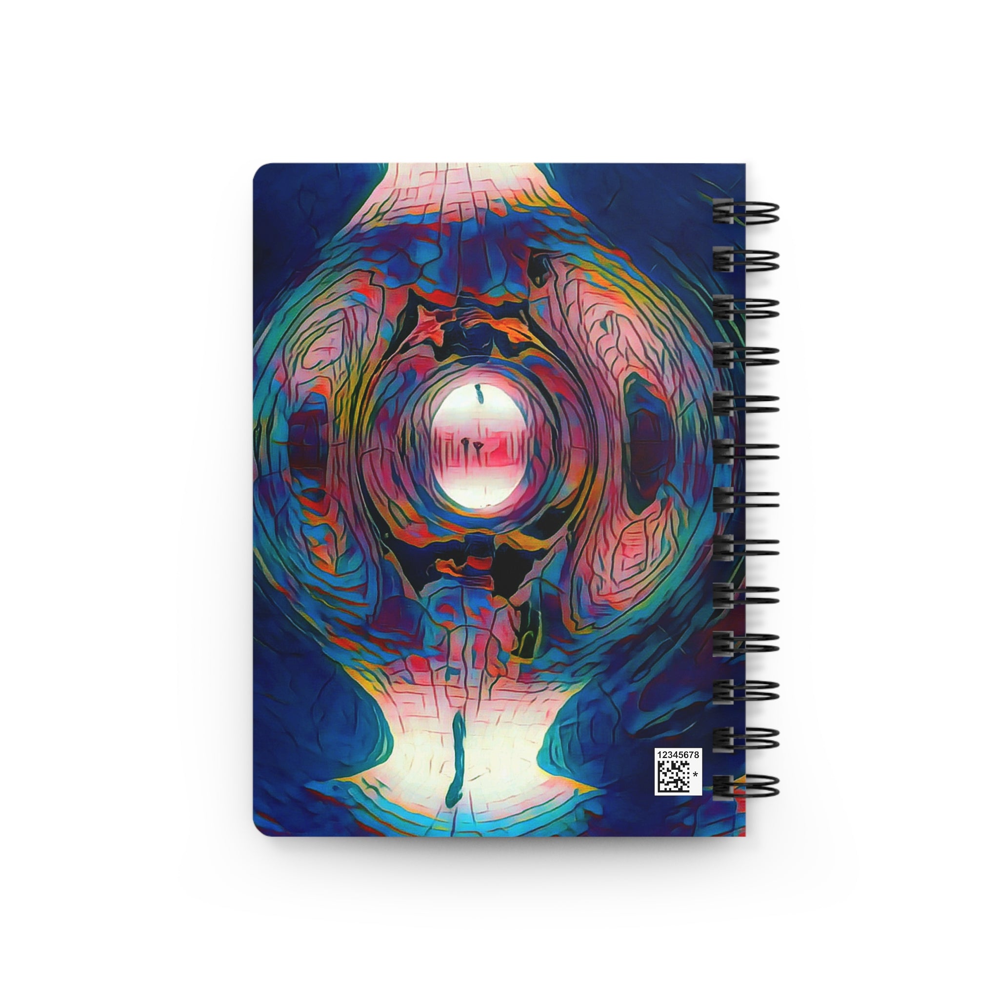 Abstract Psychedelic Spiral Journal — Colorful Dreamscape Spiral-Bound Notebook
