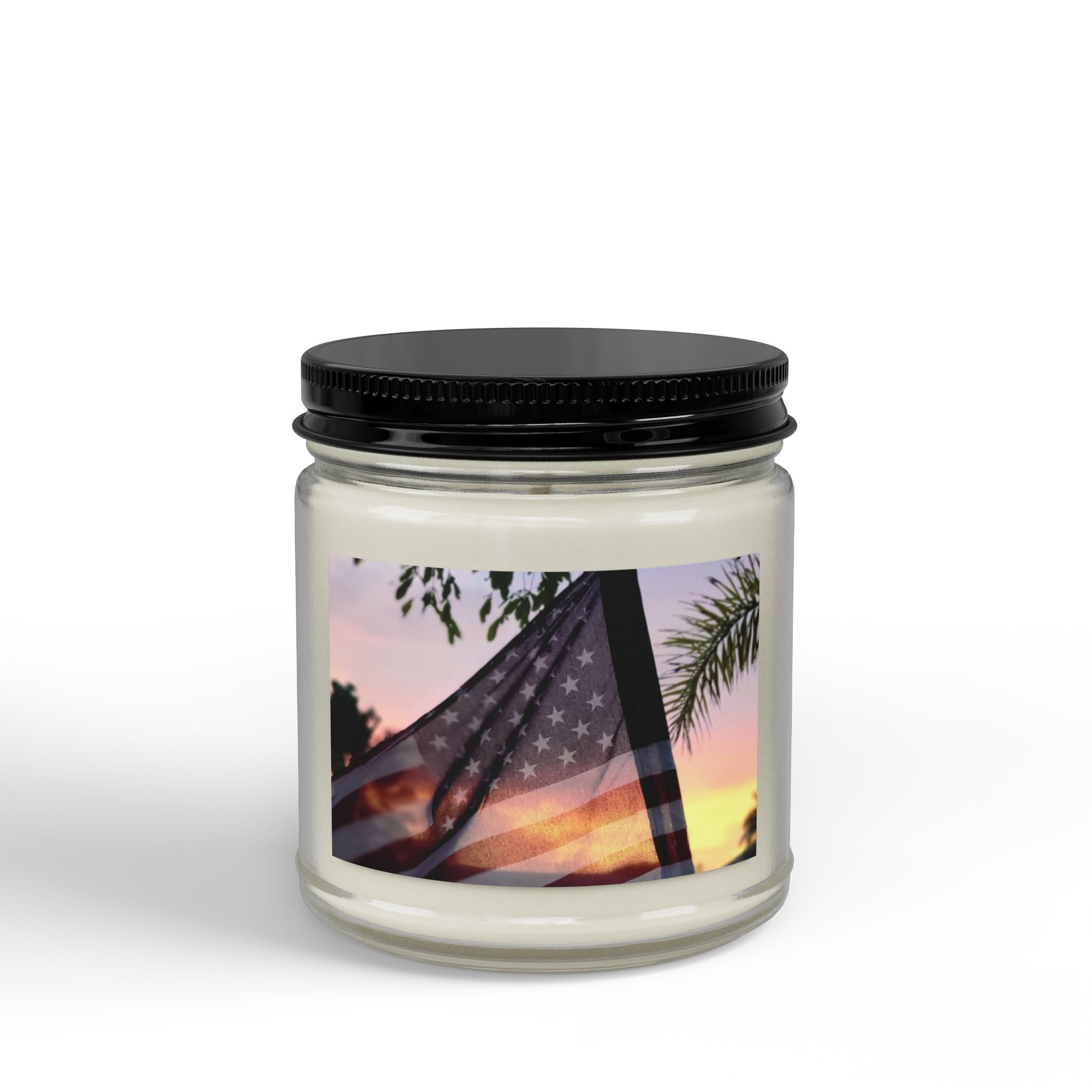 Patriotic Sunset Soy Candle — 4oz & 9oz Amber Jar