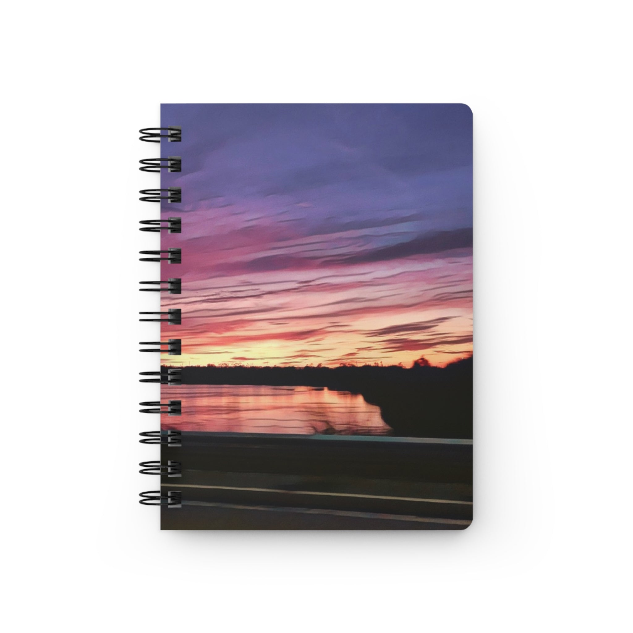 Take A Second & Look Back — Sunset Reflection Notebook