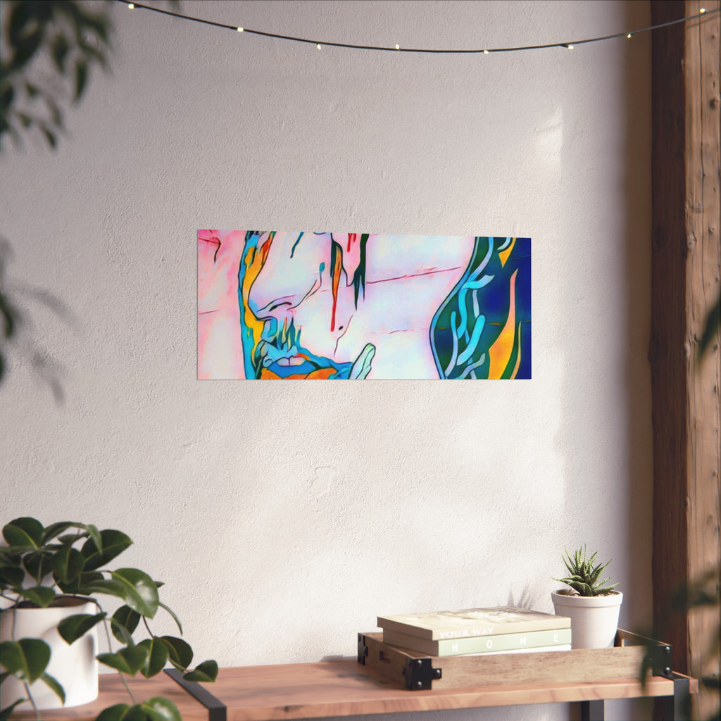 Abstract Colorful Portrait Fine Art Poster