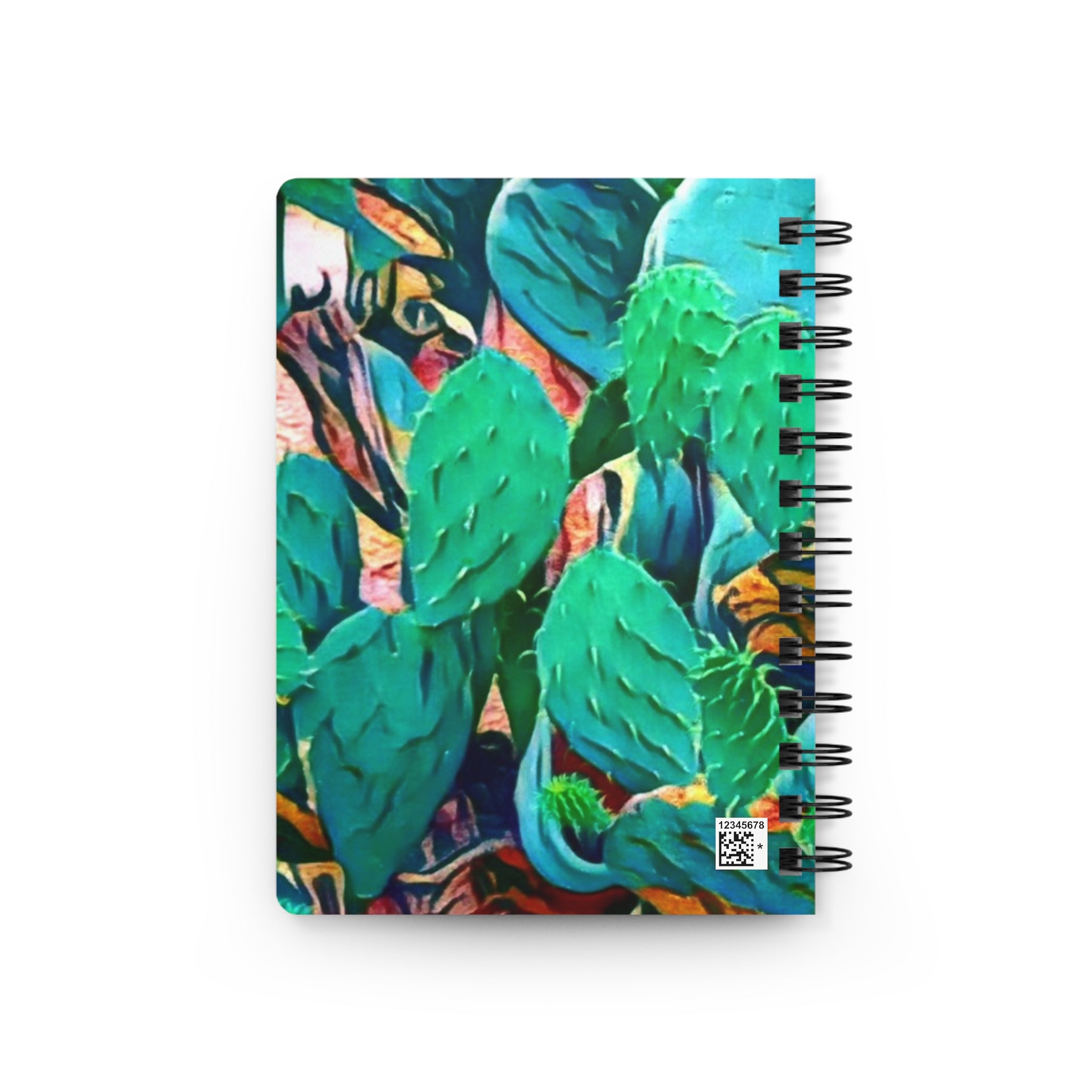 Cactus Garden Spiral Notebook — Vibrant Green Succulent Journal