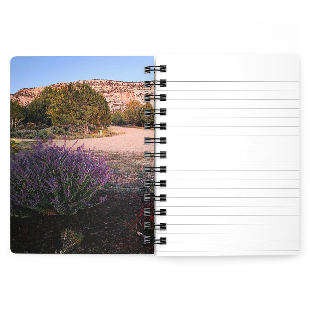 Desert Bloom Spiral Notebook — Southwestern Landscape Journal with Purple Sage