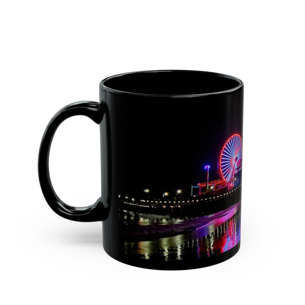Where Trix are for kids - Blackout Mug — Black Coffee Cup with Pier Lights