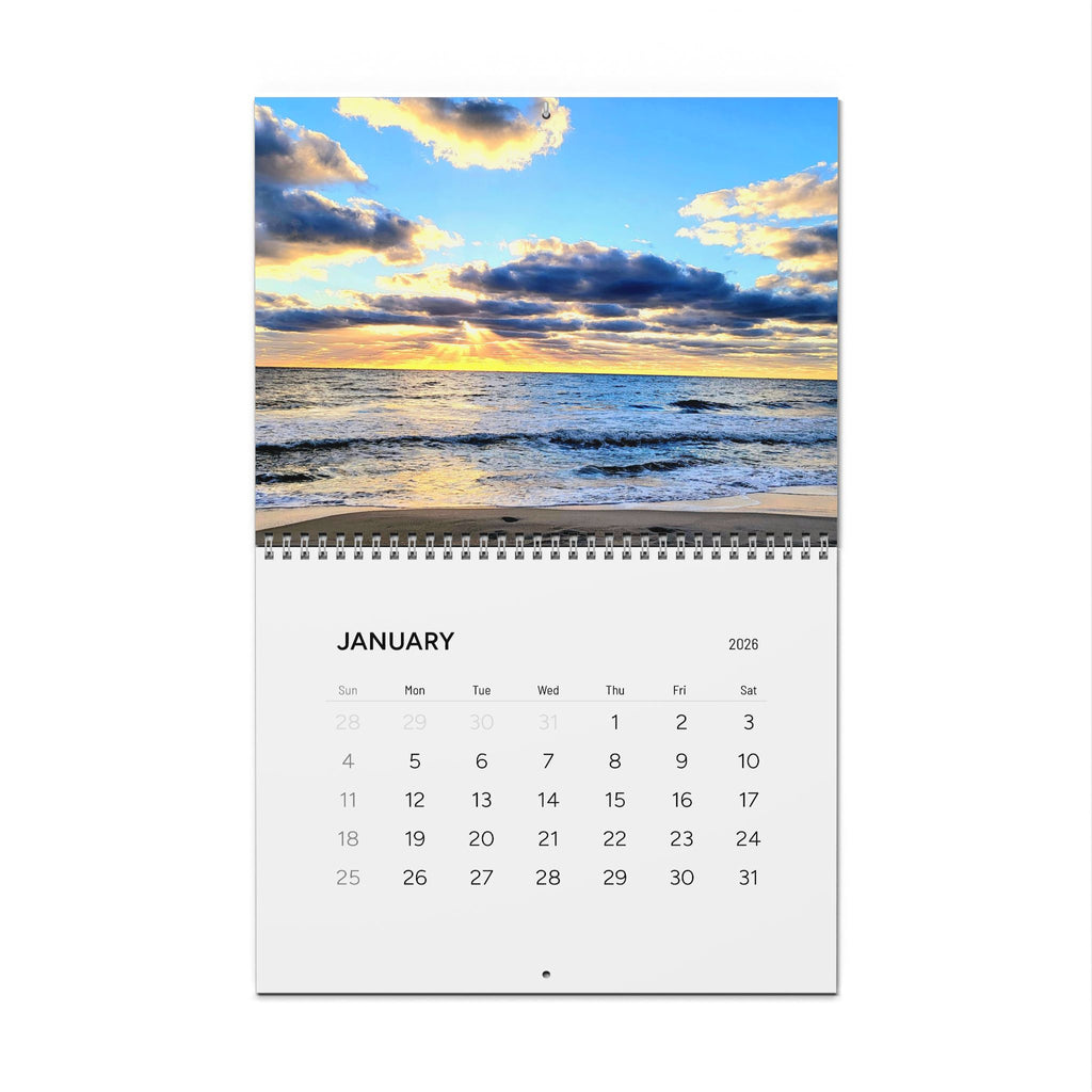 2026 Tranquil Beach Wall Calendar — Coastal Photography Monthly Planner